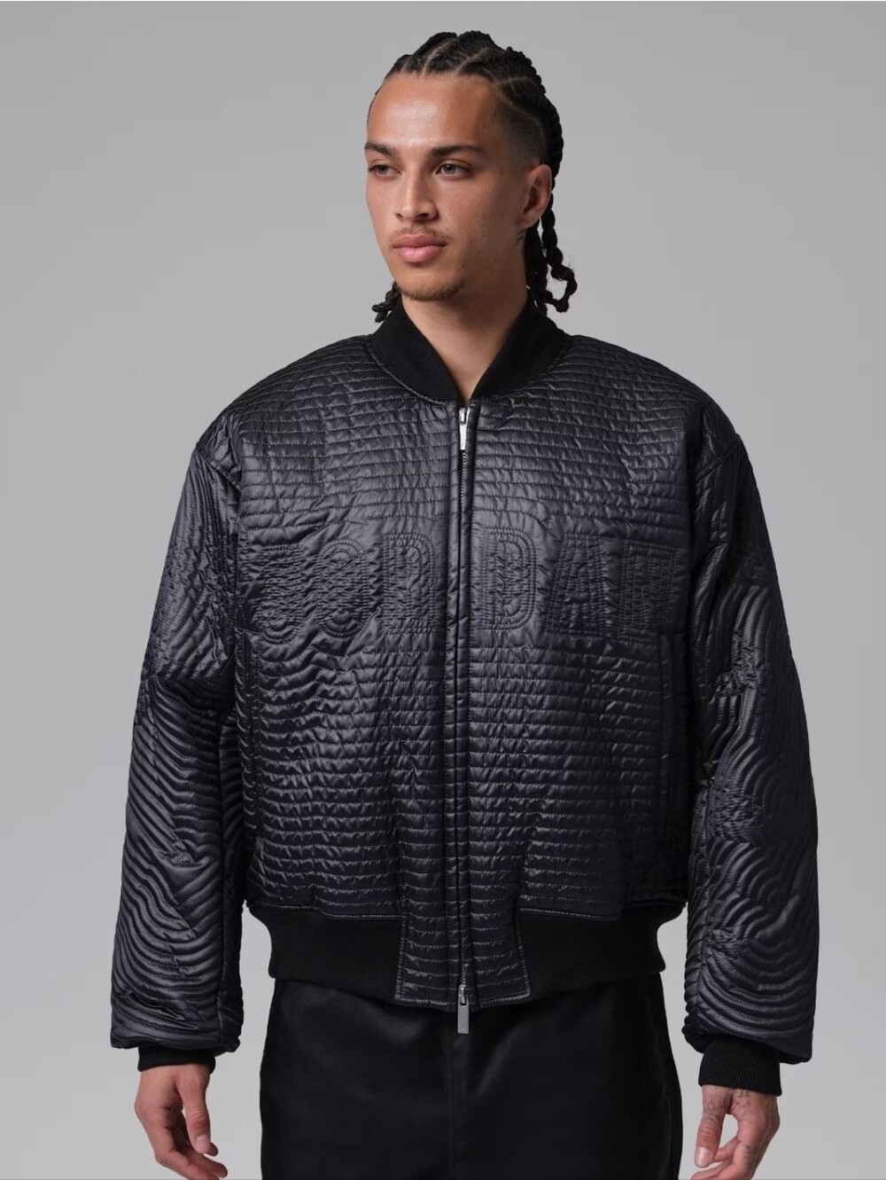 NWT Jordan Flight Men's Nylon Varsity Quilted Bomber Jacket Loose Fit